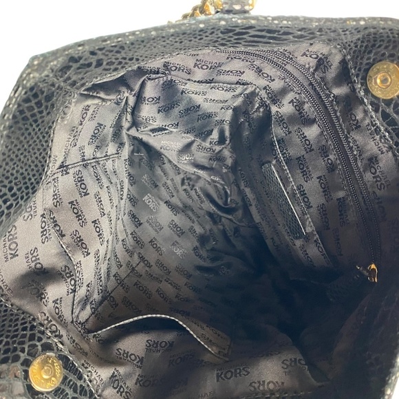 Michael Kors Jet Set Chain Tote Leather Black Handbag - Picture 7 of 7